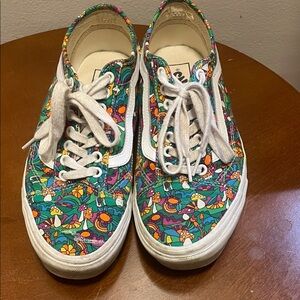 Vans Green Mushroom Rainbow Old School Sneakers